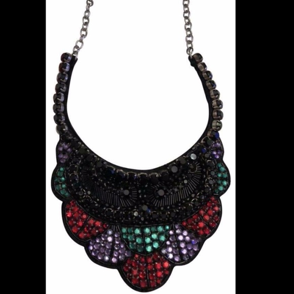 VALENTINO STATEMENT CRYSTAL LAYERED NECKLACE